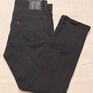 Levi's 513 Jeans Mens 36x32 Black Slim Straight Black Denim